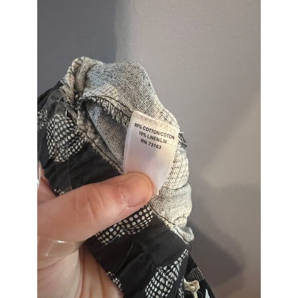 NWT Flint & Moss Skirt Sz Med Flared A-Line With Tie Black & White Polka Dots - Picture 7 of 7